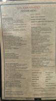 Patisserie Des Ambassades menu