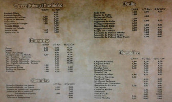 Casa Oliva menu