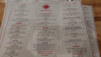 Duca's Neapolitan Pizza menu