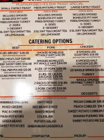 Platnum Bbq menu