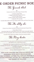 The Winery At Bull Run menu