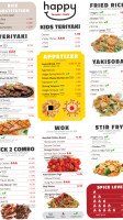 Happy Teriyaki menu