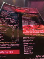 The Crab Barrack menu