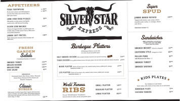 Silver Star Smokehouse Express menu