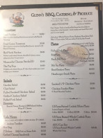 Glenn's Bbq And Produce menu