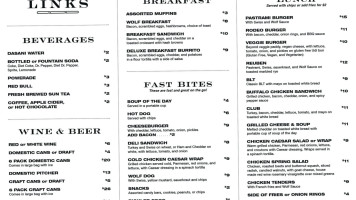 Links Bistro menu