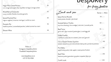 Bespokery menu