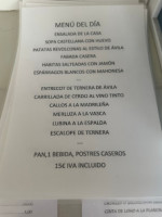 El Llano menu