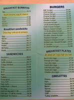 Douglas Burgers menu