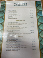 Pozoleria Acapulco menu