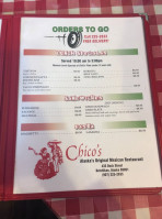 Chico's Mexican menu