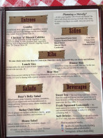 Bear's Belly Bbq At Fox Run Lodge menu