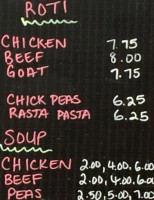 Gerry's Fast Foods menu