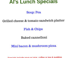 Al's Diner menu