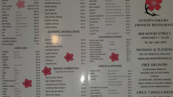 Sakura Sushi Japanese Restaurant menu