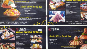 Misai Japa Cafe menu