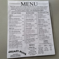 The Grumpy Monk Broadway menu