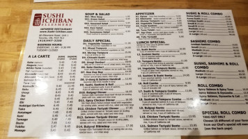 Sushi Ichiban menu