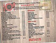 Rivers Bend Ice Cream Country Diner menu