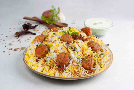 Lucknowi Meatball Biryani