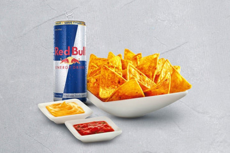 Zestaw Redbull (330 Ml) I Nachos (180 Gramów).