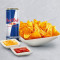 Zestaw Redbull (330 ml) i nachos (180 gramów).