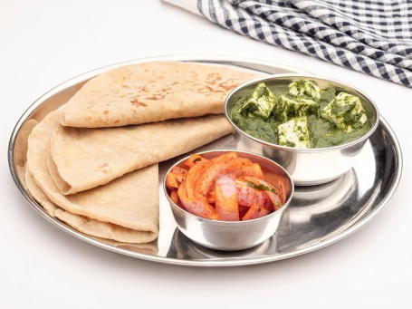 Palak Paneer With Roti Or Rice