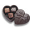 Chocolate Heart With Three Truffles