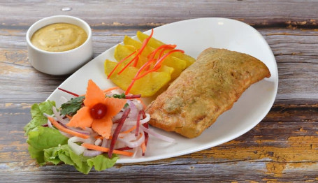 Fish Batter Fry With Handcut Fries And Dip