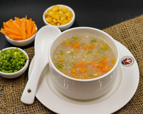 Veg Sweet Corn Soup [Serves 2]