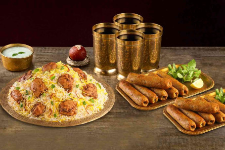 Kurczak Biryani (Alishaan-E-Bhuna Murgh, 4 Porcje) 12Szt. Kurczak Seekh Kebab 4 Kciuki W Górę 250Ml