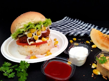 Cheesy Juicy Golden Veg Burger