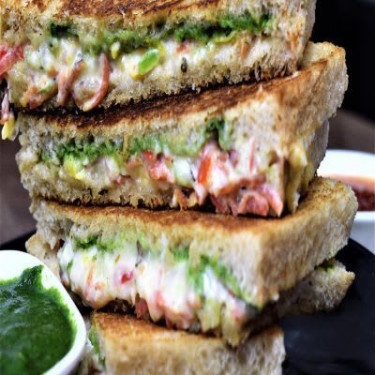 Veg Mayo Tamato Sauce Grilled Sandwich