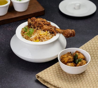 Chicken Biryani(750 Ml) With Andhra Chicken (4 Pcs)