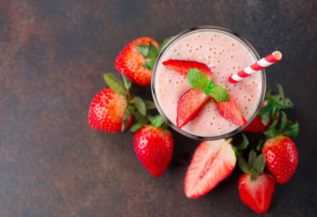 Strawberry Thick Milkshake [350Ml]