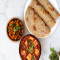 Kadhai Paneer, Bhindi, Paratha Thali