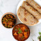 Kurczak Kadhai, Soya Masala Sabzi, Paratha Thali