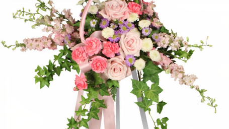 Delicate Pink Spray Funeral Arrangement