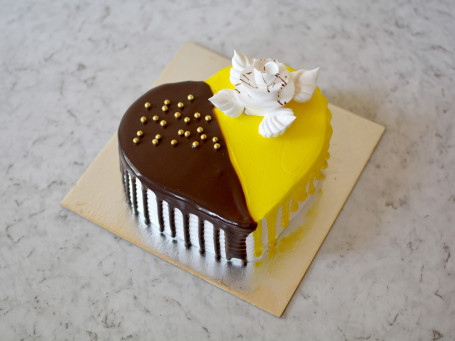 Heart Shape Choclate Pineapple Cake(Eggless)