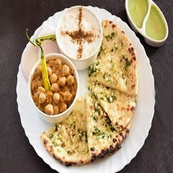 Gobi Onion Paratha Raita Chole