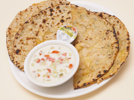 Aloo Paratha (2 Pcs) Raita (300 Gms)