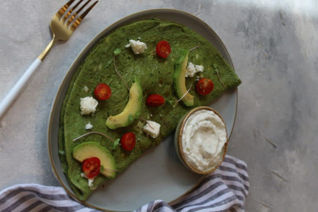 Greek Dinner Omelette With Feta And Avocado