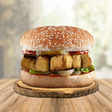 Grilled Spicy Schezwan Paneer Burger