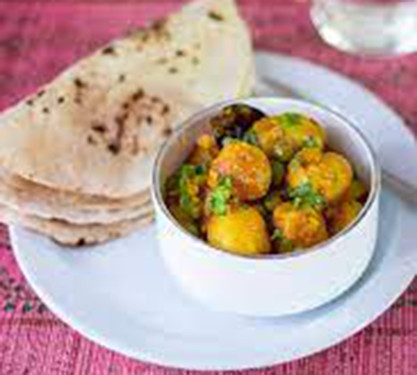 Dum Aloo With Pulka Roti (5 Pcs)