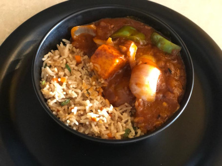 Chilly Paneer Gravy Veg Fried Rice