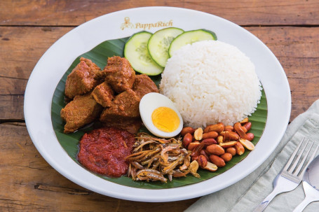 Nasi Lemak Z Wołowiną Rendang