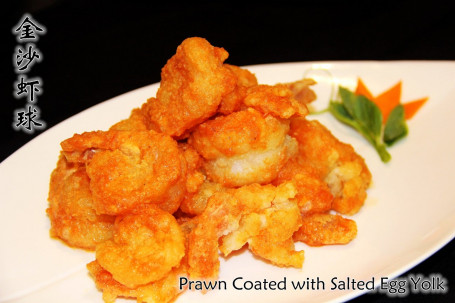 Prawn Coated With Salted Duck Egg Yolk