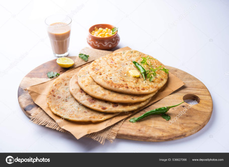 Desi Ghee Cheese Paneer Corn Paratha