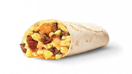 Ostateczny Śniadaniowy Burrito Z Mięsem I Serem