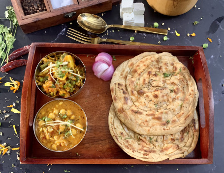 Chole Mix Veg 2 Paratha